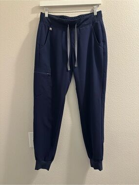 Women’s Figs Zamora Navy Jogger Pants with Drawstring Waist